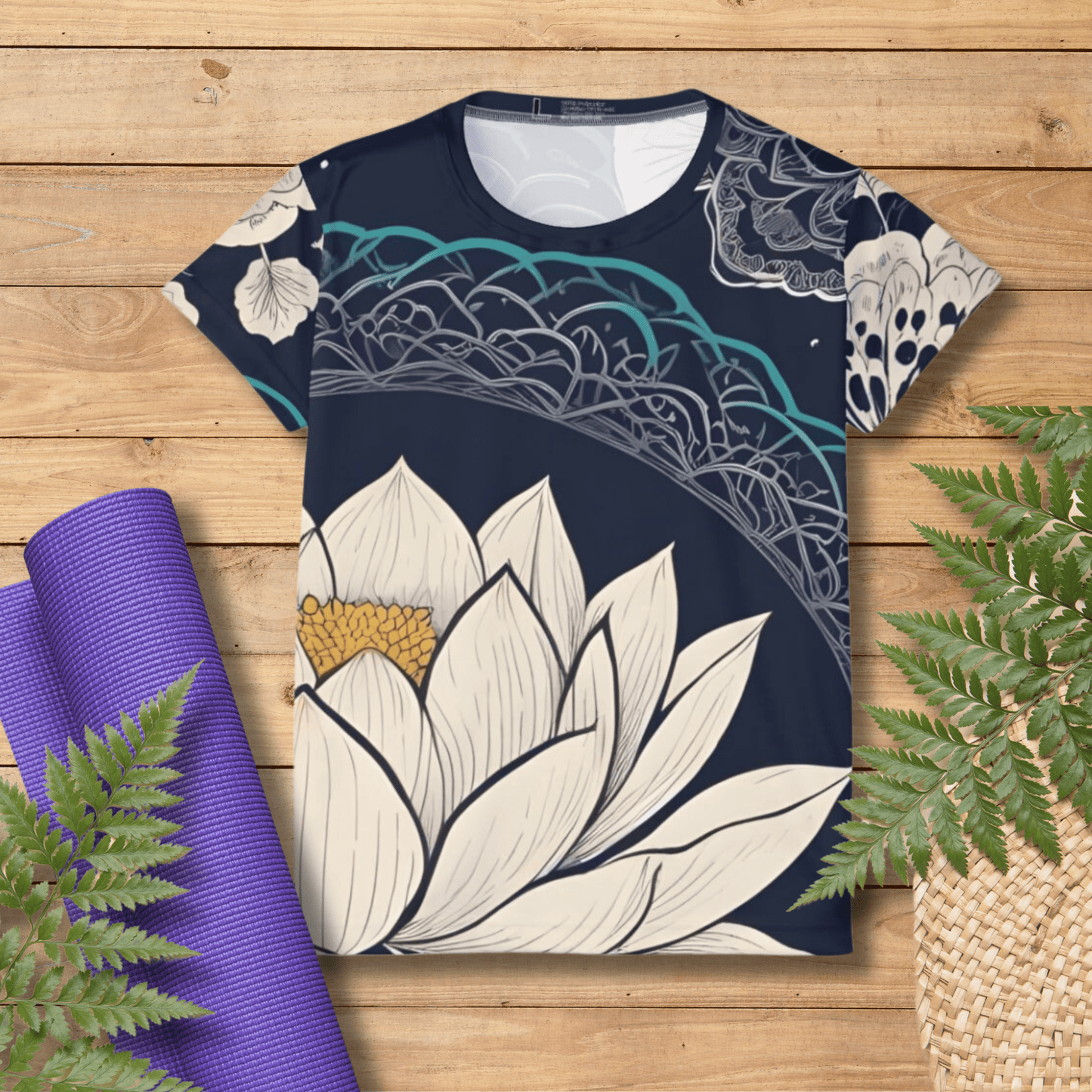 Floral Lotus Yoga Jersey