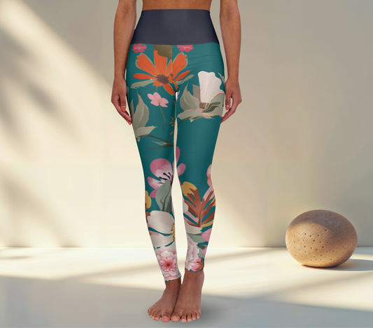 Monroe Floral Yoga Pants Leggings for Woman