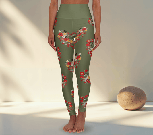 Blu HeartBloom Yoga Pants Leggings for Women