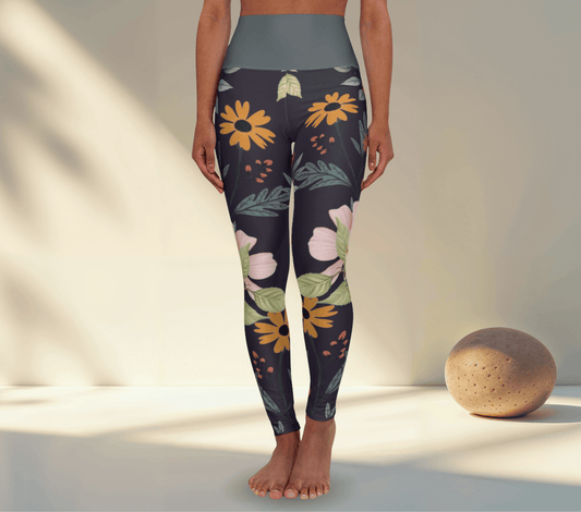 Rhodes Floral Yoga Pants Leggings for Woman