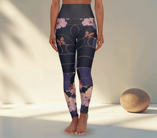 Jun Floral Yoga Pants Leggings for Women