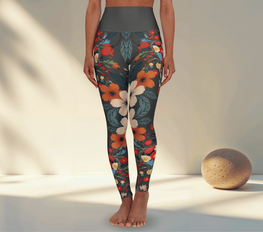 Aster Floral Yoga Pants Leggings for Women