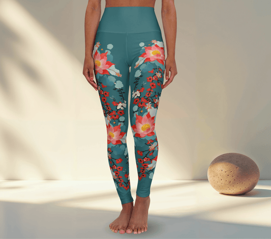 Divina Floral Yoga Pants Leggings for Woman