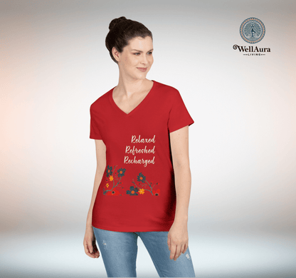 Daisy V-neck T-shirt Yoga Wellness for Women