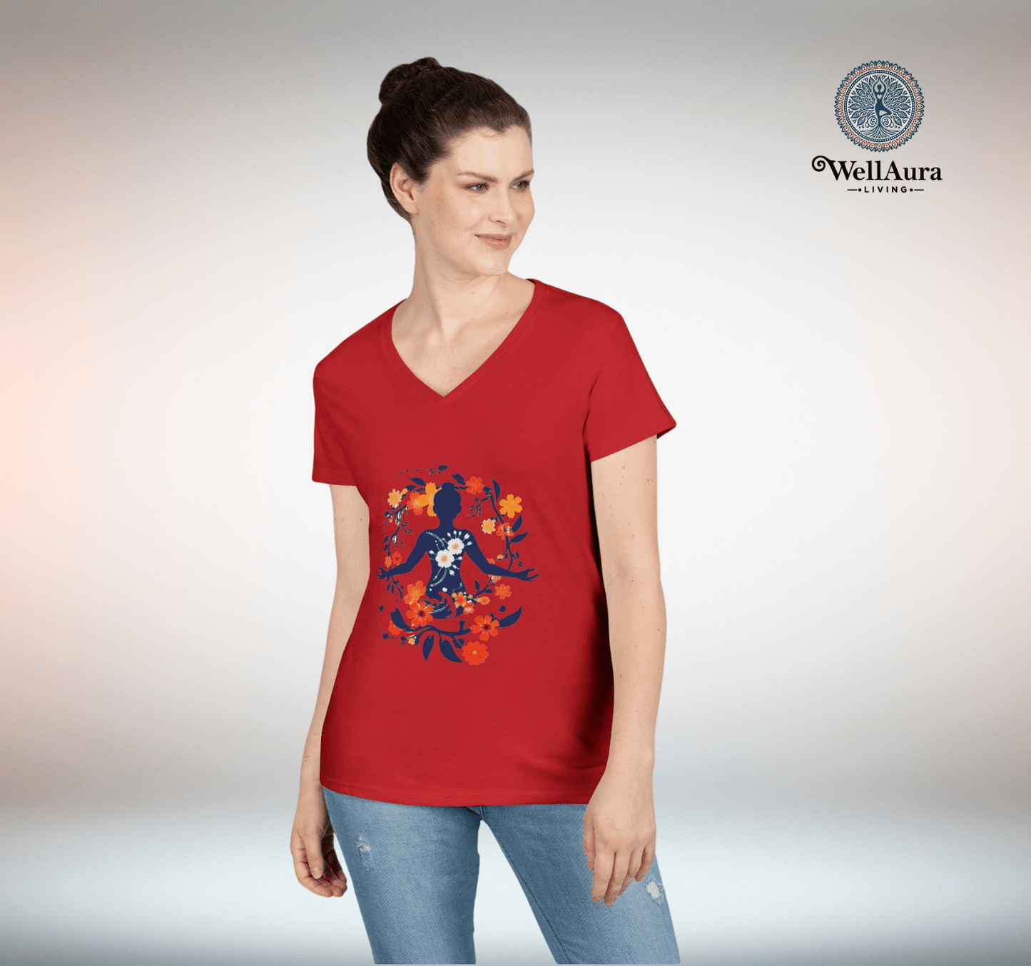 Anita V-neck T-shirt Yoga Wellness for Women