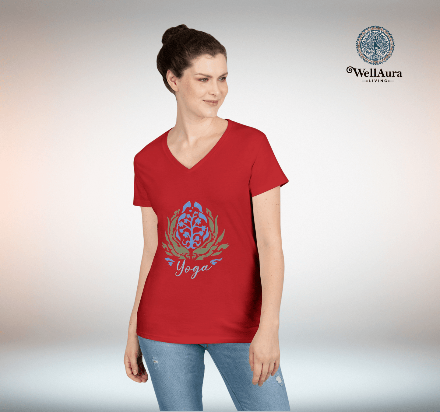 Lona V-neck T-shirt Yoga Wellness for Women