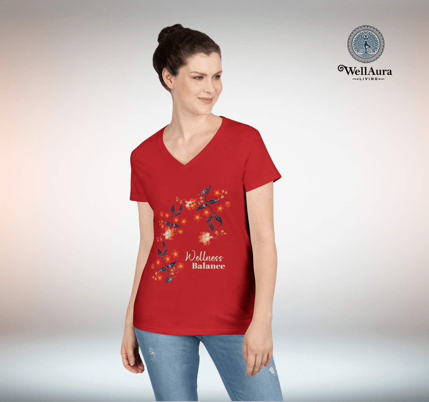 Mitch V-neck T-shirt Yoga Wellness for Women