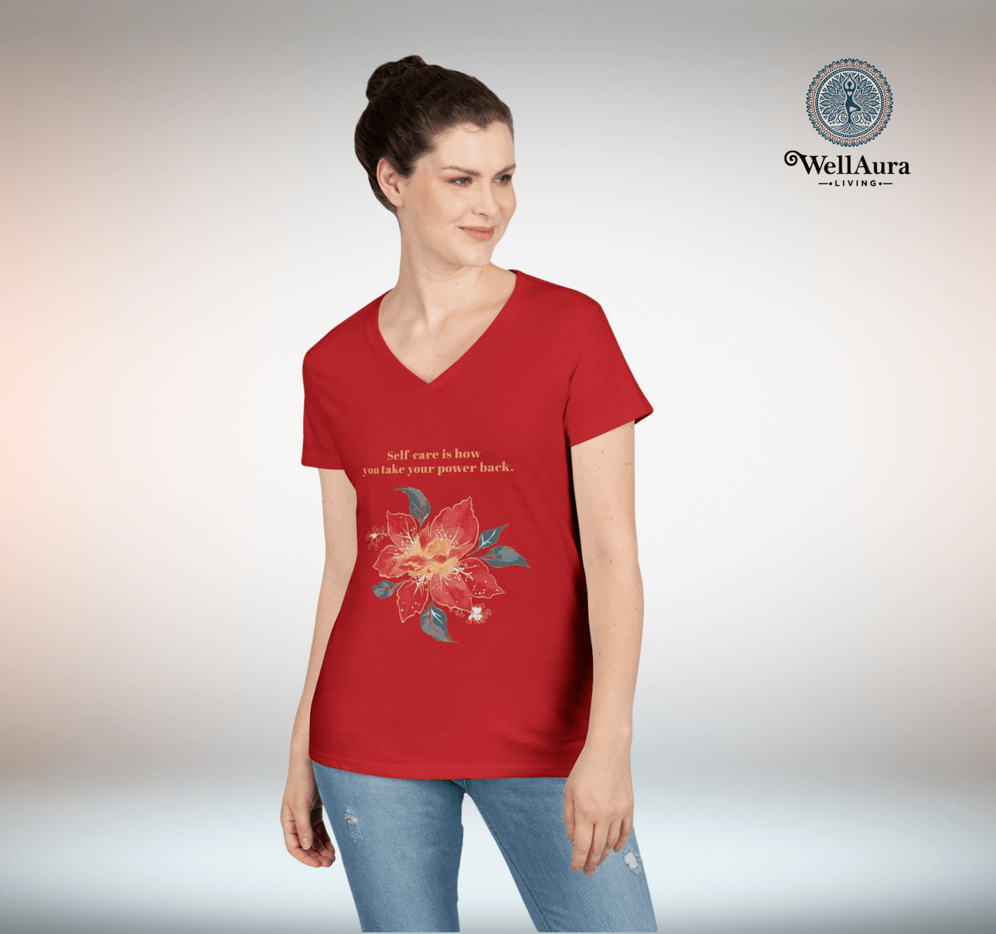 Lara V-neck T-shirt Yoga Wellness for Women