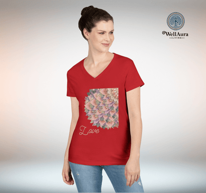 Flashy V-neck T-shirt Yoga Wellness for Women